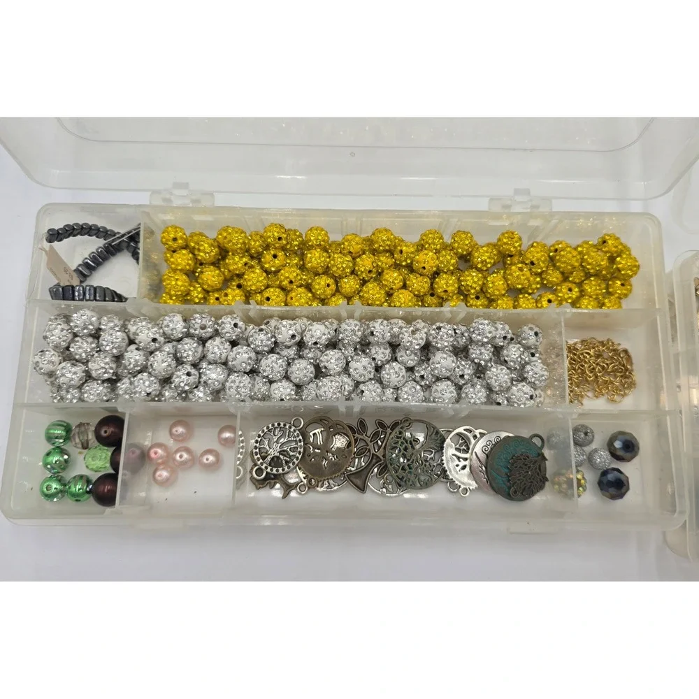 Jewelry Making Supply Lot of 900pc Beads Charms Findings Tree of Life Rhinestone